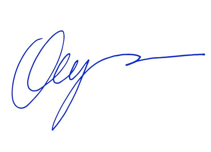 Подпись с прозрачным фоном